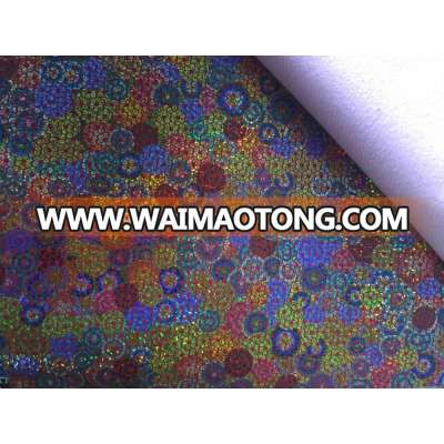 Colorful foiled shoe leather for shoes,shiny foiled leather shoes materials